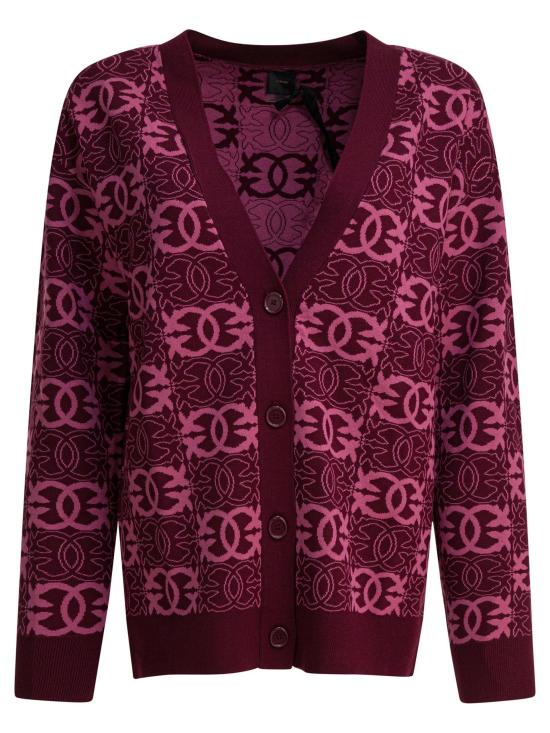 25FW 핑코 가디건 106042 A2YDRW2 BORDEAUX