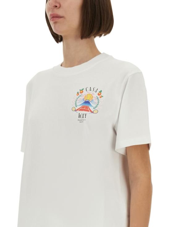 25FW 카사블랑카 탑 WPF25 JTS 046 03CASAWAYMOUNTAIN White - CASABLANCA