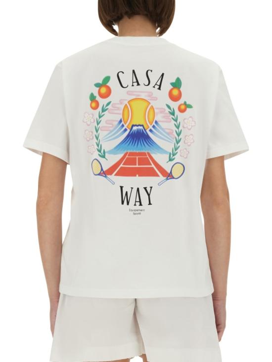 25FW 카사블랑카 탑 WPF25 JTS 046 03CASAWAYMOUNTAIN White - CASABLANCA