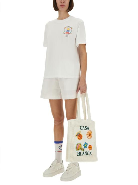25FW 카사블랑카 탑 WPF25 JTS 046 03CASAWAYMOUNTAIN White - CASABLANCA