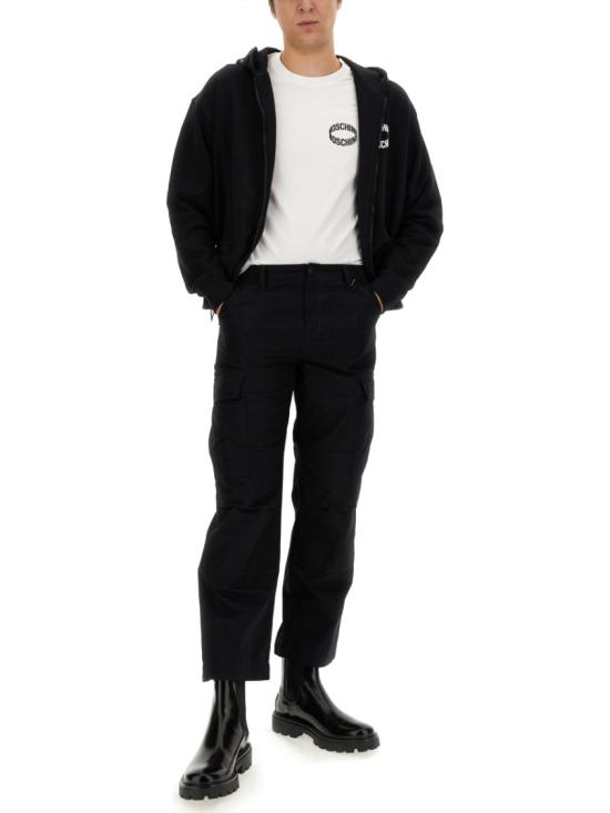  모스키노 후드 티셔츠 17282028 1555 Black - MOSCHINO