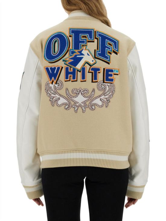  오프화이트 봄버 자켓 OWEK006 S24FAB0010301 Neutrals - OFF WHITE
