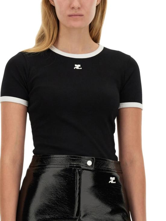  쿠레쥬 탑 VESJTS017JS0070 9901 Black - COURREGES