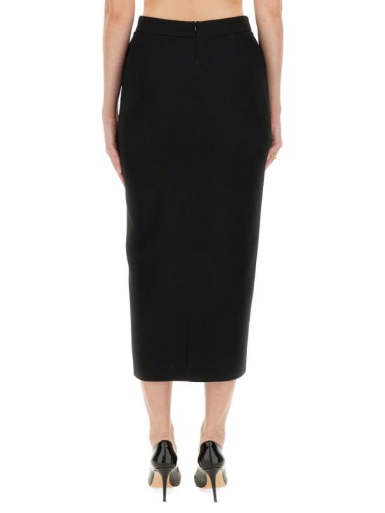  모스키노 롱 스커트 01155533 8555 Black - MOSCHINO