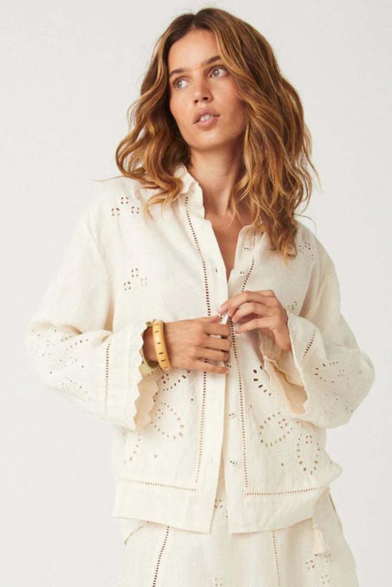  SPELL & THE GYPSY COLLECTIVE 블라우스 스펠 앤 더 지프시 콜렉티브 파이퍼 셔츠 앤틱 크림 - OTHER BRANDS