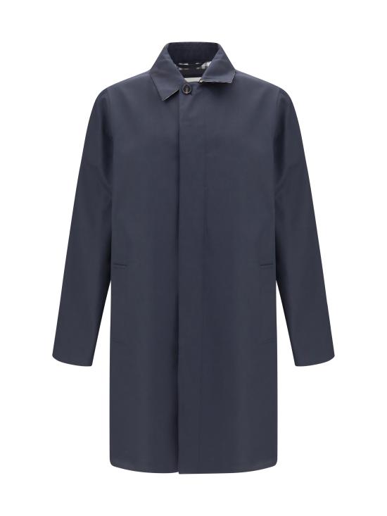 25FW 버버리 미드 렝스 본딩 개버딘 카 코트 8110980 A1222 BLUE