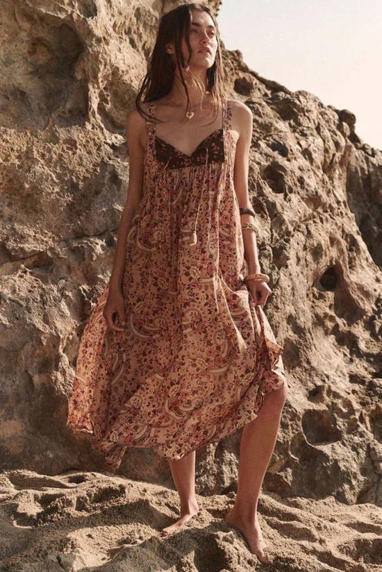  스펠 앤 더 집시 롱 원피스 스펠 앤 더 지프시 콜렉티브 멜로디 스트래피 하우스 드레스 우드 스톡