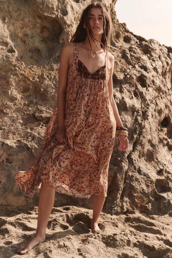  스펠 앤 더 집시 롱 원피스 스펠 앤 더 지프시 콜렉티브 멜로디 스트래피 하우스 드레스 우드 스톡 - SPELL & THE GYPSY COLLECTIVE