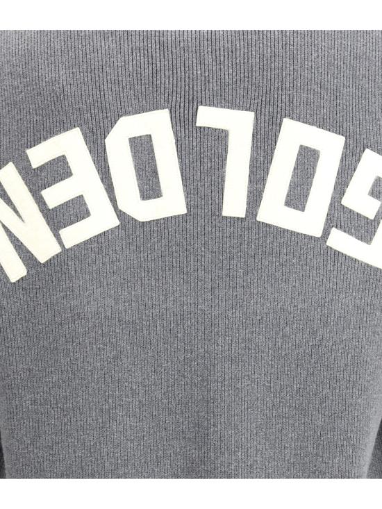 26FW 골든구스 로고 코튼 라운드넥 스웨터 GMP00841P000662 60304 GREY - GOLDEN GOOSE