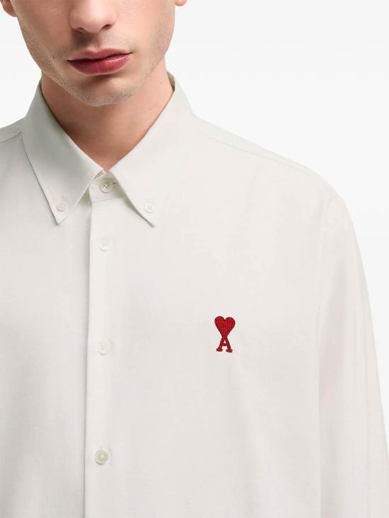 25SS 아미 ADC버튼 다운 긴팔 셔츠 BFUSH063CO0031168 White - AMI
