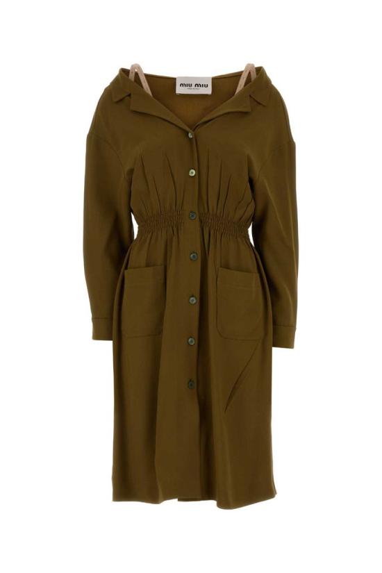 25FW 미우미우 미디 원피스 MF6052SOOO16Z1 F0334 GREEN