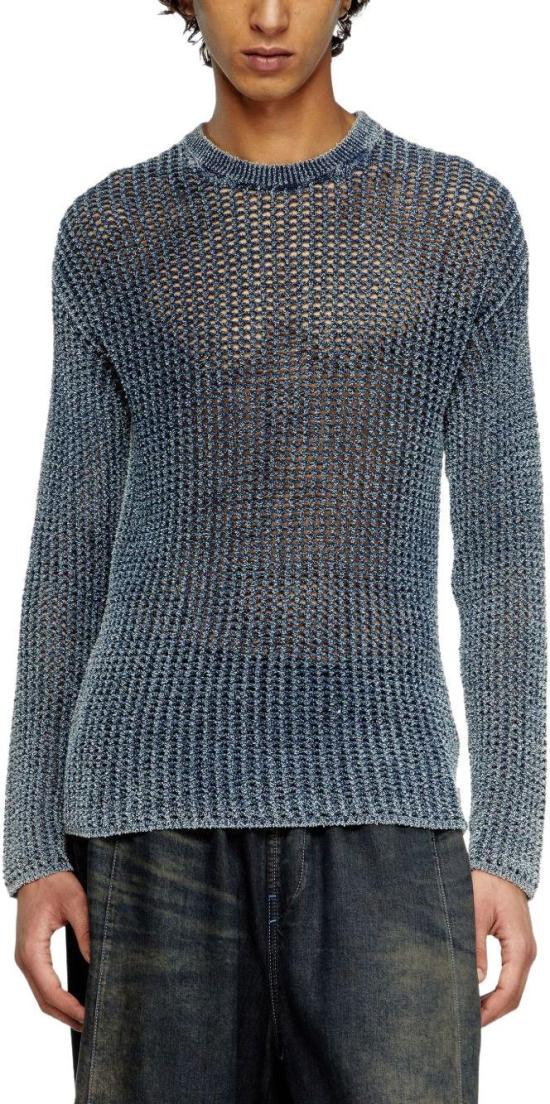 25FW 디젤 스웨터 A192020CBDP8AT BLUE - DIESEL