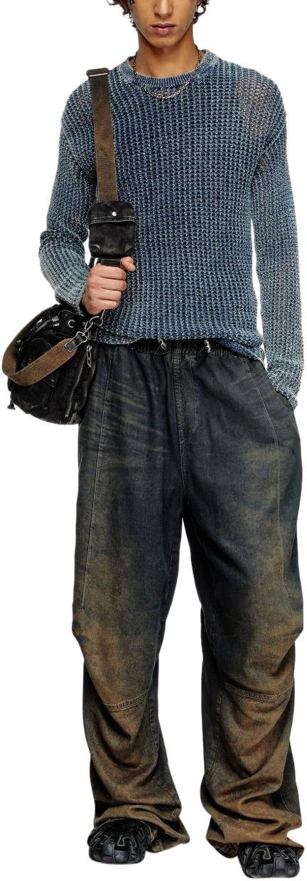 25FW 디젤 스웨터 A192020CBDP8AT BLUE - DIESEL