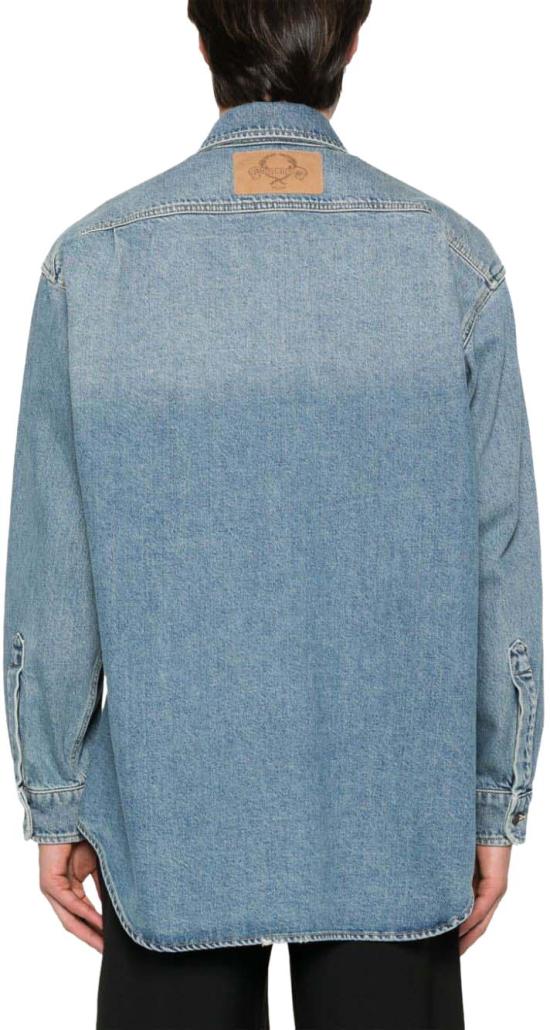 25SS 모스키노 데님 셔츠 J022102220285 BLUE - MOSCHINO