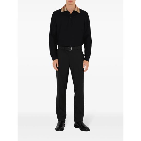 26SS 버버리 코튼 폴로셔츠 8098812 CODY LS A1189 BLACK - BURBERRY