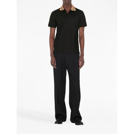 26SS 버버리 코튼 폴로 셔츠 8071620 CODY A1189 BLACK NEUTRALS - BURBERRY