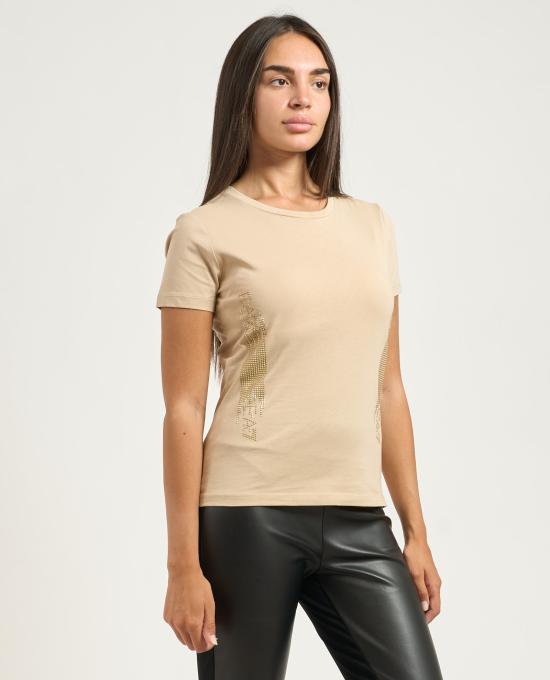 25FW 엠포리오 아르마니 반팔 티셔츠 7W000521 AF12503 U1046 Beige - EMPORIO ARMANI