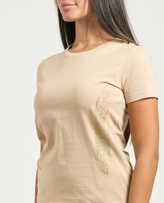 25FW 엠포리오 아르마니 반팔 티셔츠 7W000521 AF12503 U1046 Beige - EMPORIO ARMANI