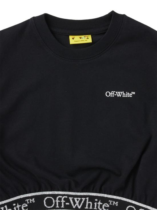 25FW [키즈] 오프화이트 티셔츠 OGAA018K C99JER0011001 BLACK - OFF WHITE