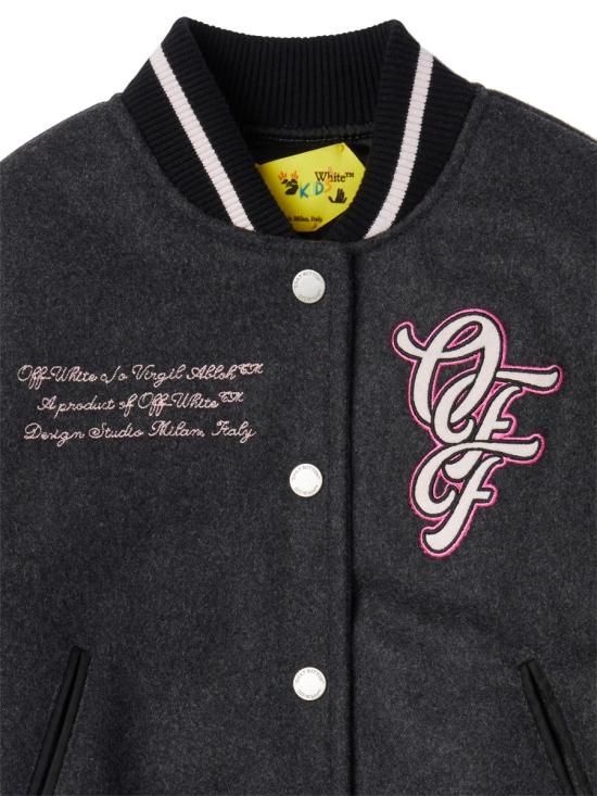 26SS [키즈] 오프화이트 캐주얼 자켓 OGEH001K F25FAB0010732 GREY - OFF WHITE