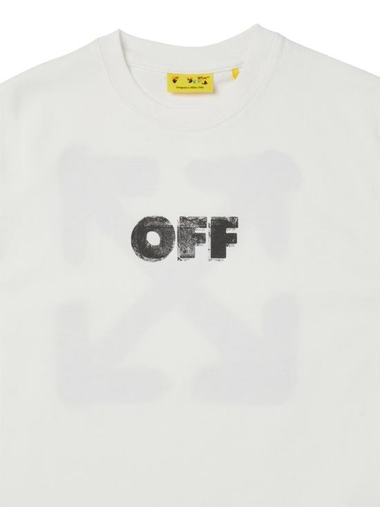 25FW [키즈] 오프화이트 티셔츠 OBAA002K F25JER0030110 WHITE - OFF WHITE