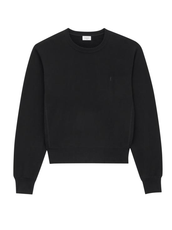 26FW 생로랑 긴팔 티셔츠 823184 Y36SW1000 BLACK