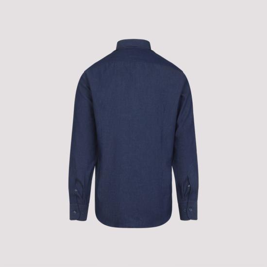 25FW 에트로 긴팔 셔츠 MRIB0002 99SA5L9 Blue - ETRO