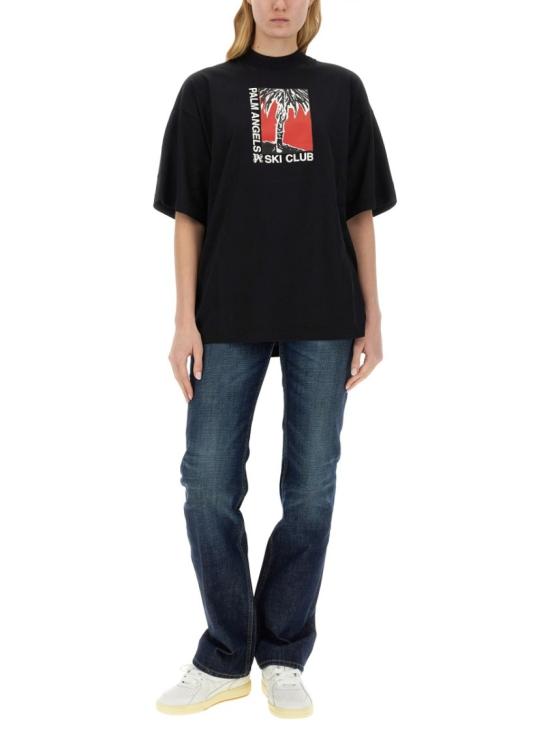  팜앤젤스 반팔 티셔츠 PWAA017 R24JER0021001 Black - PALM ANGELS