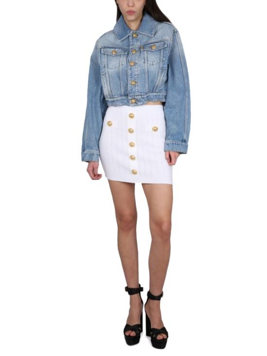  발망 숏 스커트 AF0LB290 KB070FA White - BALMAIN