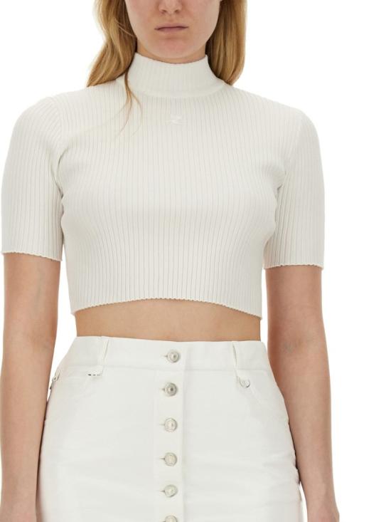  쿠레쥬 반팔 티셔츠 124MPU135 FI00010001 White - COURREGES