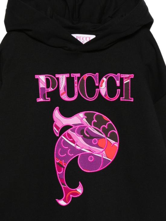 25FW [키즈] 에밀리오푸치 니트/스웻셔츠 PX4A50 Z3183 930 Black - EMILIO PUCCI