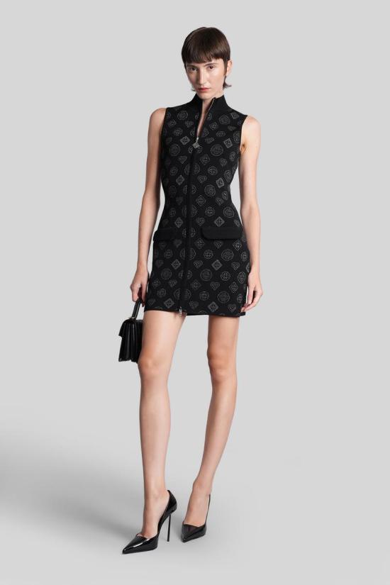 25FW 카사블랑카 미디 원피스 427187 W AW25 KW 1121 Black - CASABLANCA