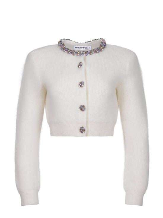 25FW 셀프 포트레이트 엠벨리시드 트림 가디건 AW25 135CCREAM Beige