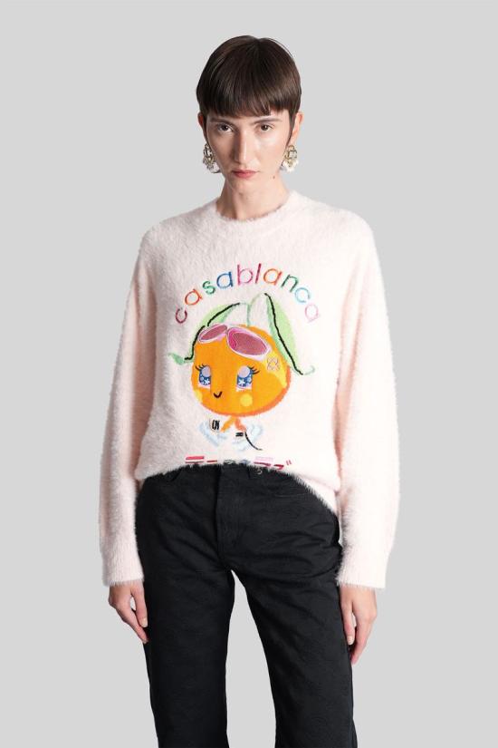 25FW 카사블랑카 스웨터 427185 W AW25 KW 1069 Pink