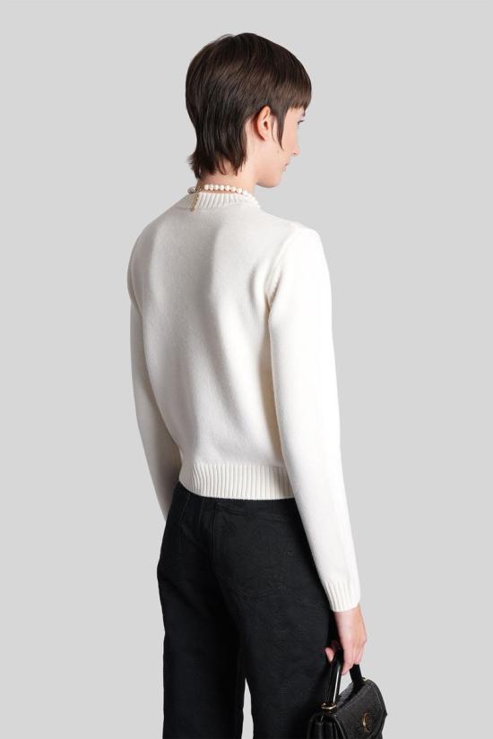 25FW 카사블랑카 스웨터 427188 W AW25 KW 1073 WHITE - CASABLANCA