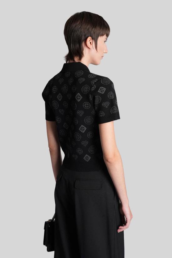 25FW 카사블랑카 셔츠 427186 W AW25 KW 1077 Black - CASABLANCA