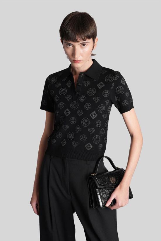 25FW 카사블랑카 셔츠 427186 W AW25 KW 1077 Black - CASABLANCA