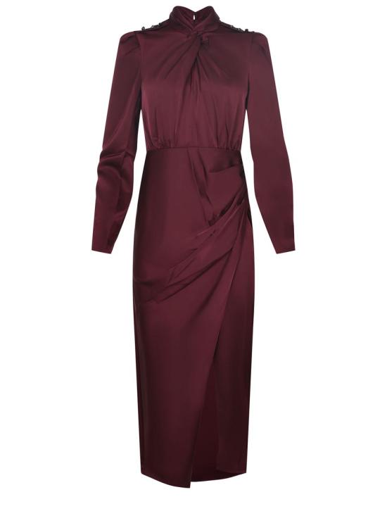 25FW 셀프 포트레이트 미디 원피스 RS25 911MRED PURPLE