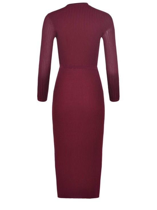 25FW 셀프 포트레이트 롱 원피스 PF25 080MBURGUNDY PURPLE - SELF PORTRAIT