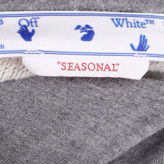  오프화이트 후드 티셔츠 OMBB085F22FLE0070825 Grey - OFF WHITE