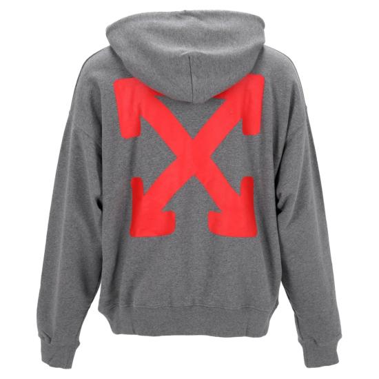  오프화이트 후드 티셔츠 OMBB085F22FLE0070825 Grey - OFF WHITE