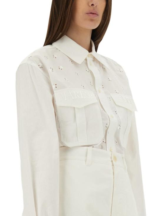 25SS 마린세르 블라우스 USI022A UWOV0045WH20 White - MARINE SERRE
