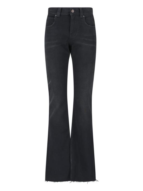 25FW 발렌시아가 슬림 핏 부츠컷 팬츠 838692 TSWC38582 Black