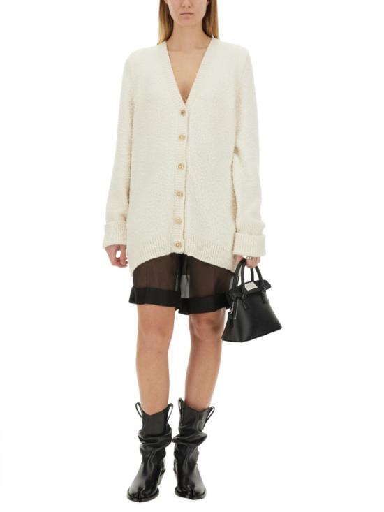  마르지엘라 오버사이즈 파일 가디건 SI0GP0002 S17664101 White - MAISON MARGIELA