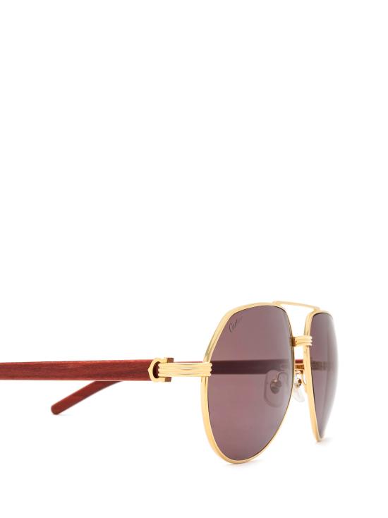 26FW 까르띠에 선글라스 CT0272S 004 GOLD BURGUNDY - CARTIER