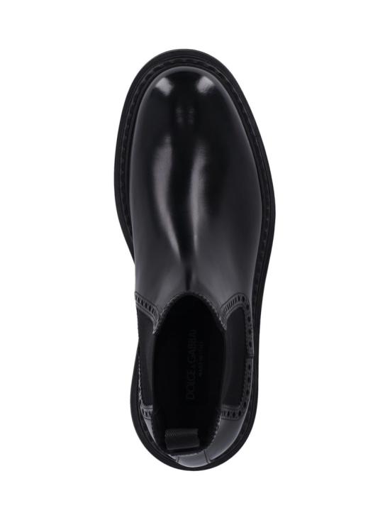 25FW 돌체앤가바나 브러쉬드 카프스킨 앵클 부츠 A60592 A120380999 Black - DOLCE & GABBANA