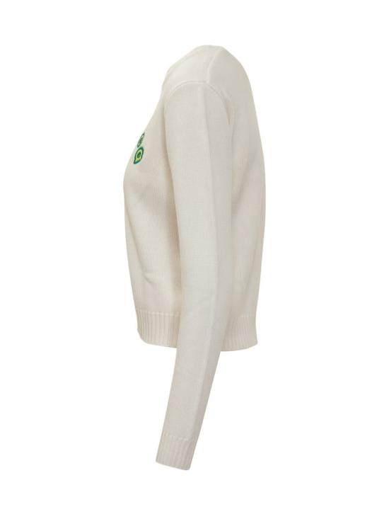 25FW 카사블랑카 스웨터 AW25KW107301 01 WHITE - CASABLANCA