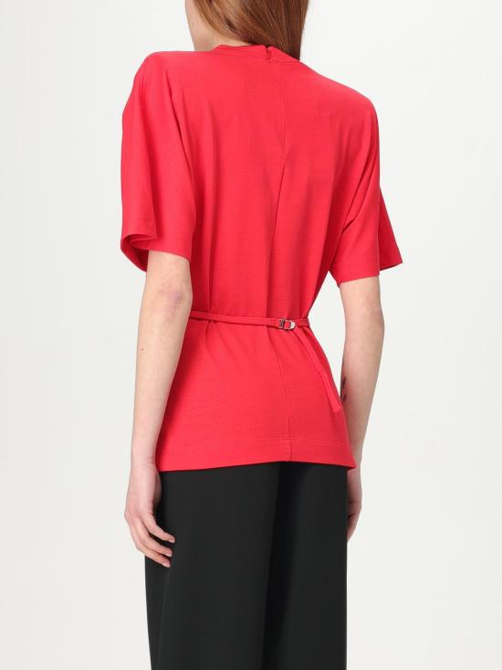 25FW 핑코 반팔 티셔츠 105217A2M2 RA1 Red - PINKO