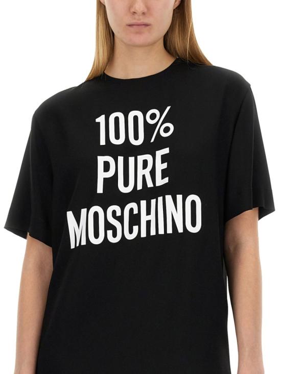  모스키노 미디 원피스 04430533 1555 Black - MOSCHINO