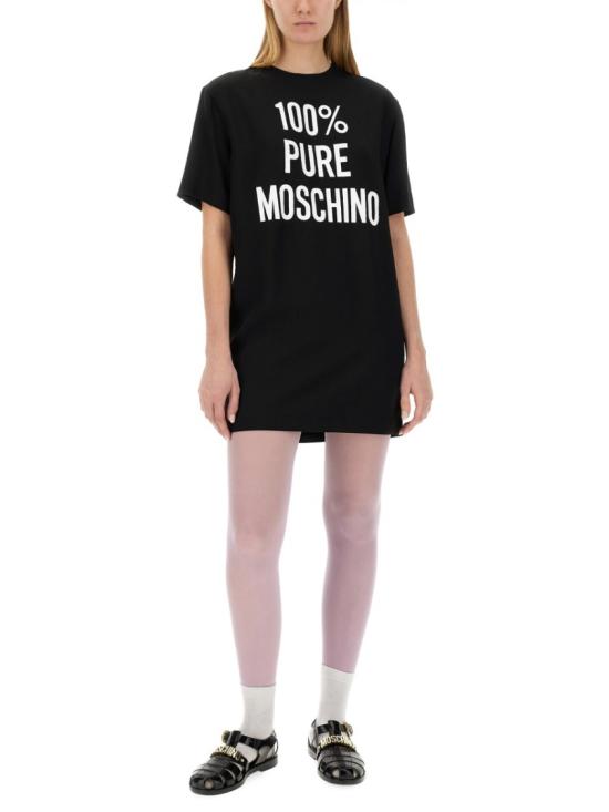  모스키노 미디 원피스 04430533 1555 Black - MOSCHINO